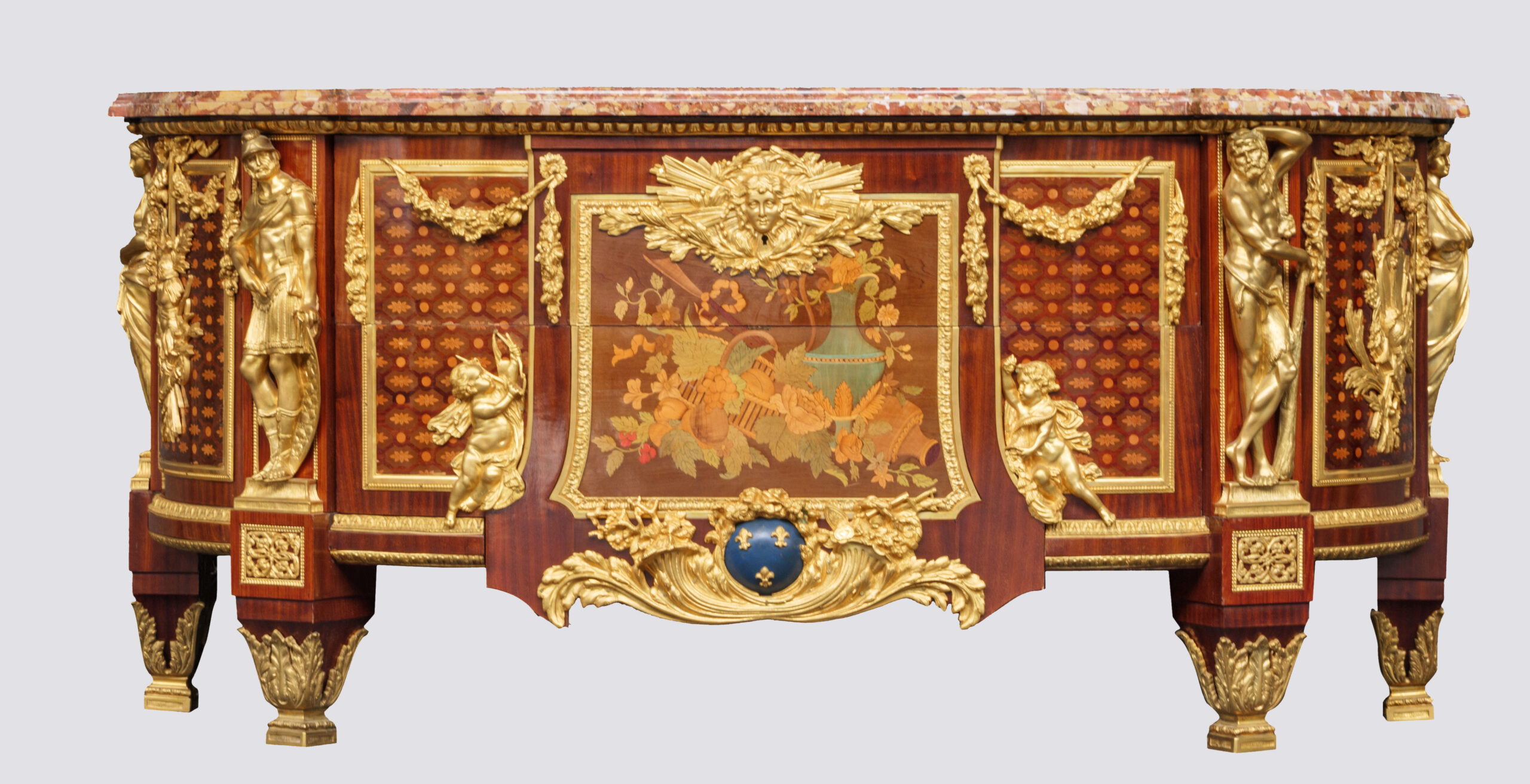 Exceptional Louis XVI's "warriors" chest, after Riesener