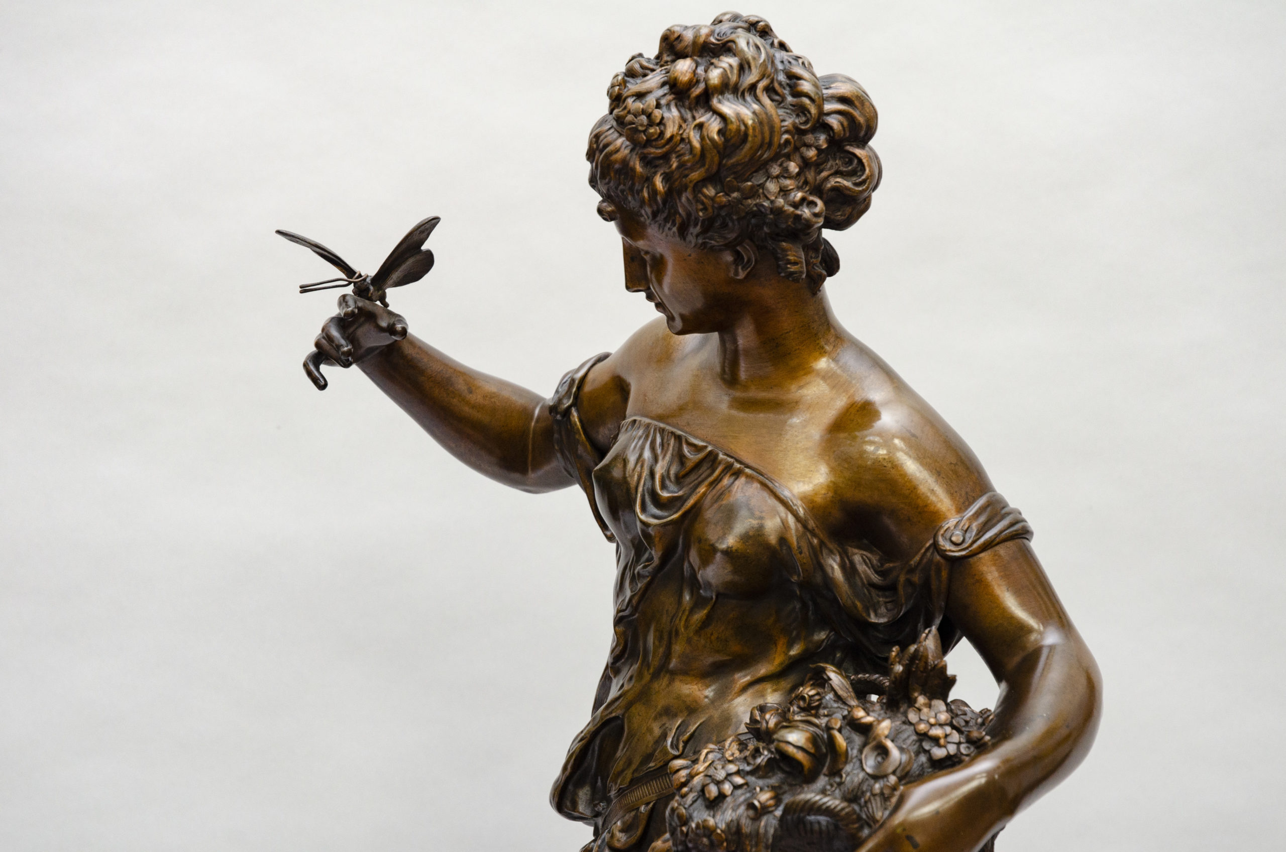 Lief lineair Jeugd Flora" brons van Mathurin Moreau - L'Égide Antiques