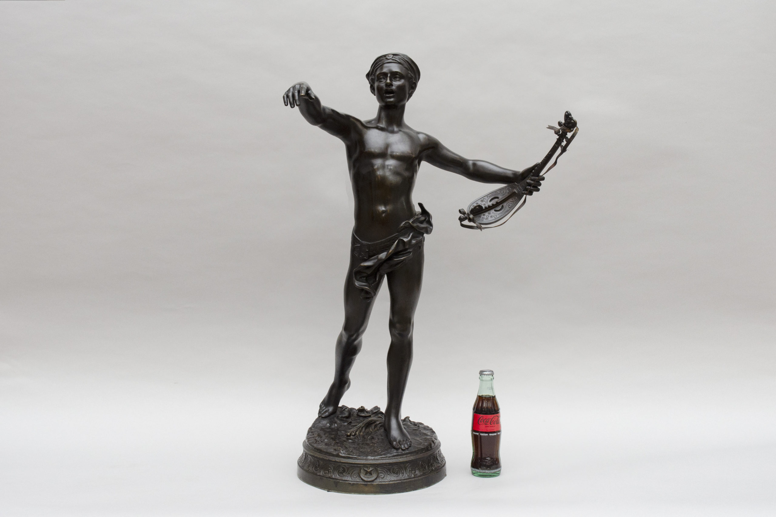 "Ganaï, the Indian singer" bronze, Laoust André-Louis-Adolphe (Douai 1843 - Paris 1924) - Afbeelding 13