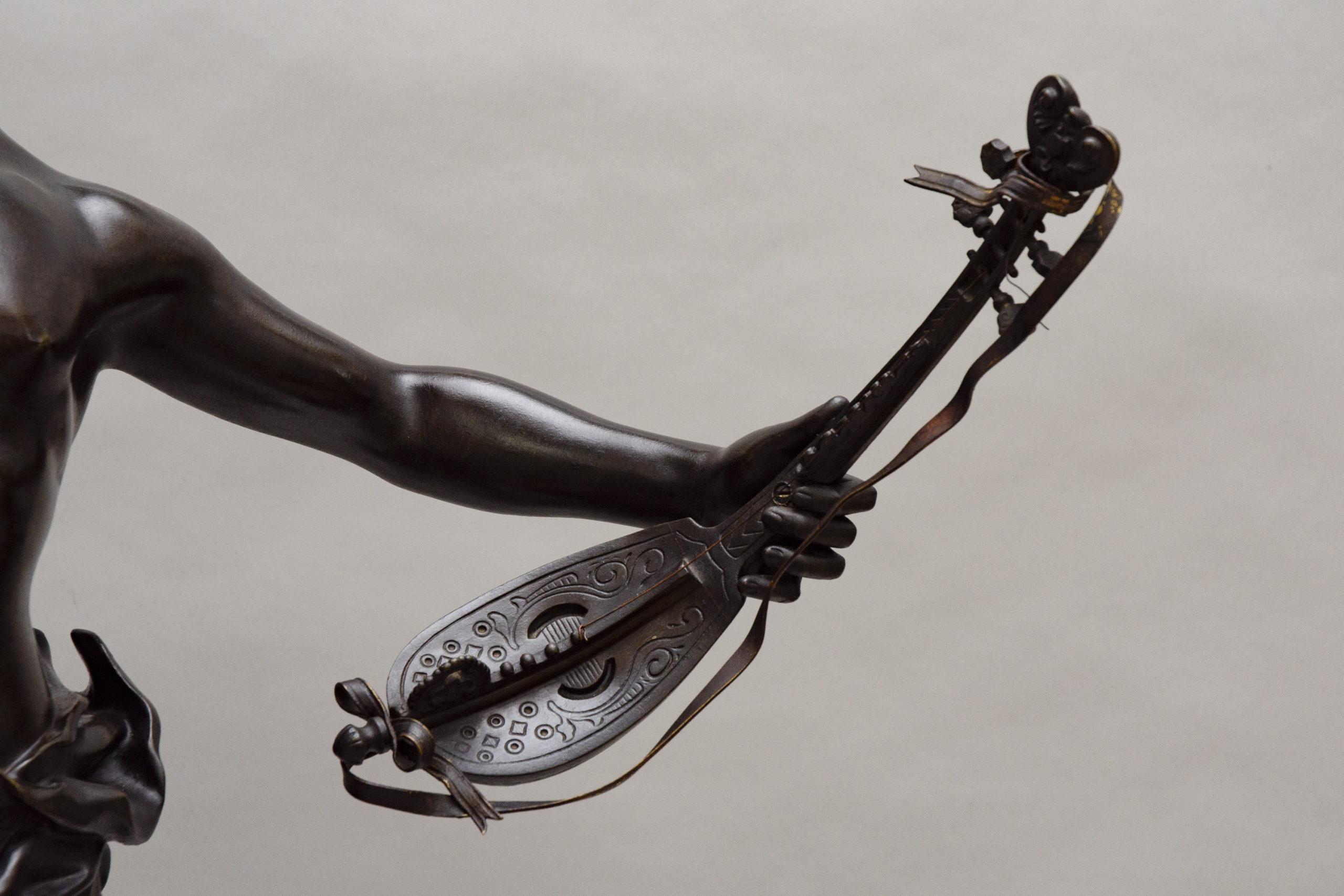 "Ganaï, the Indian singer" bronze, Laoust André-Louis-Adolphe (Douai 1843 - Paris 1924) - Afbeelding 3