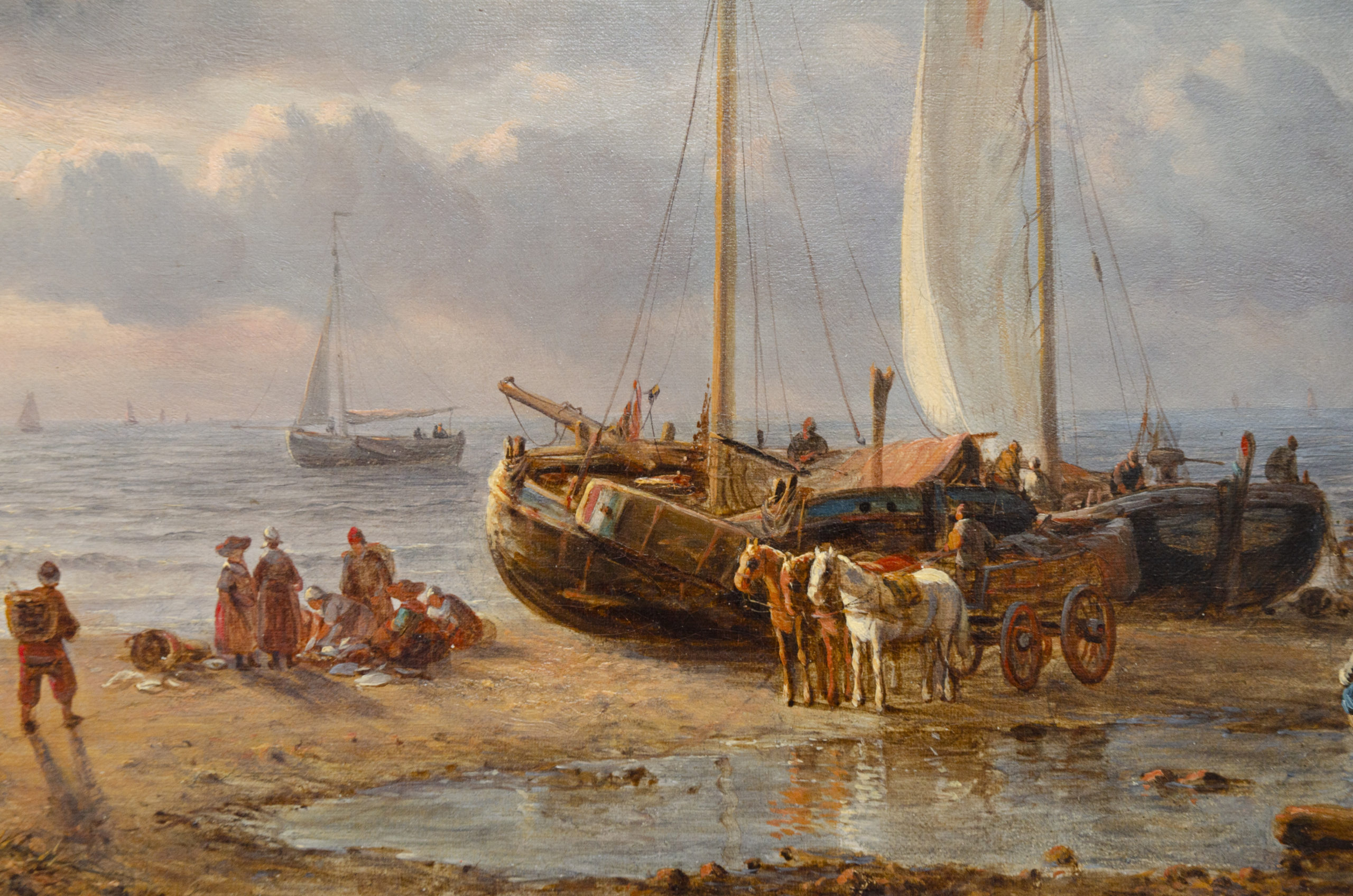 "Vue de plage animée", George Wilhelm Opdenhoff – Image 7