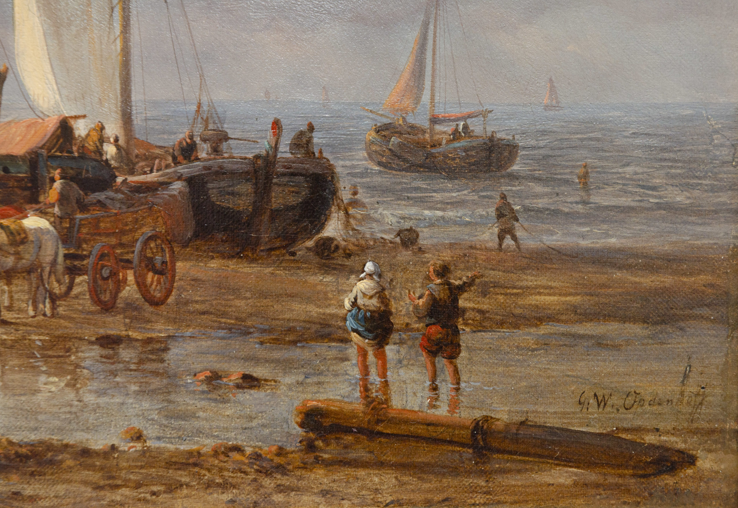"Vue de plage animée", George Wilhelm Opdenhoff – Image 6