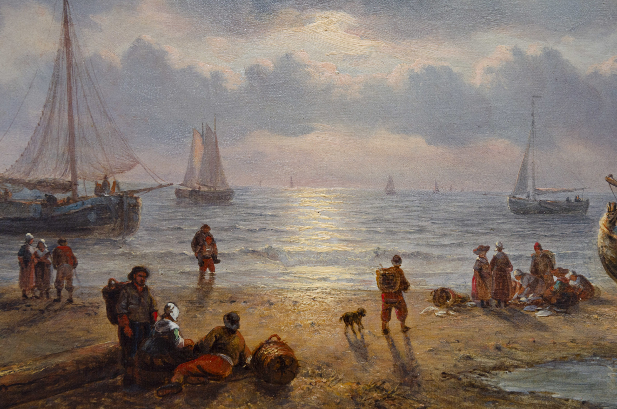 "Vue de plage animée", George Wilhelm Opdenhoff – Image 4