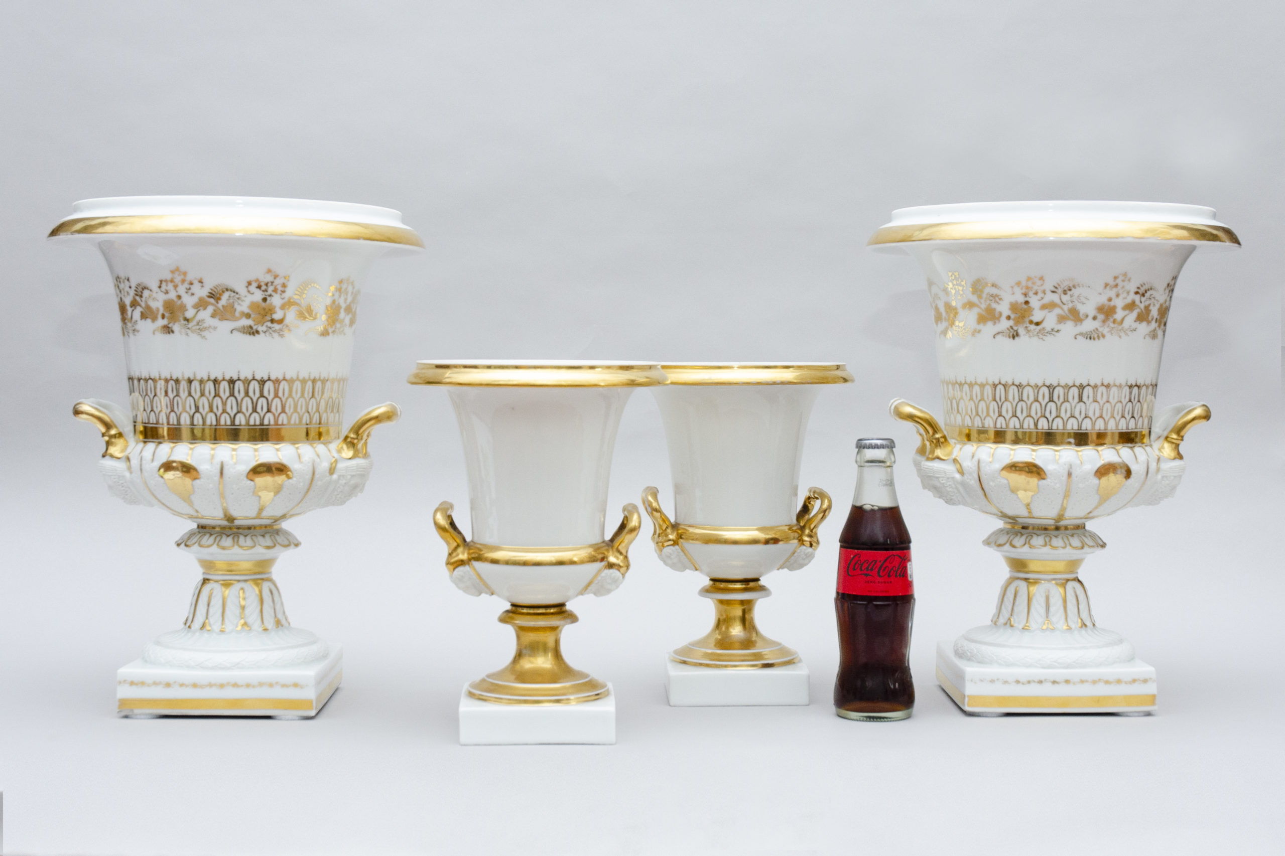 Large crater vases, Brussels porcelain - Image 14