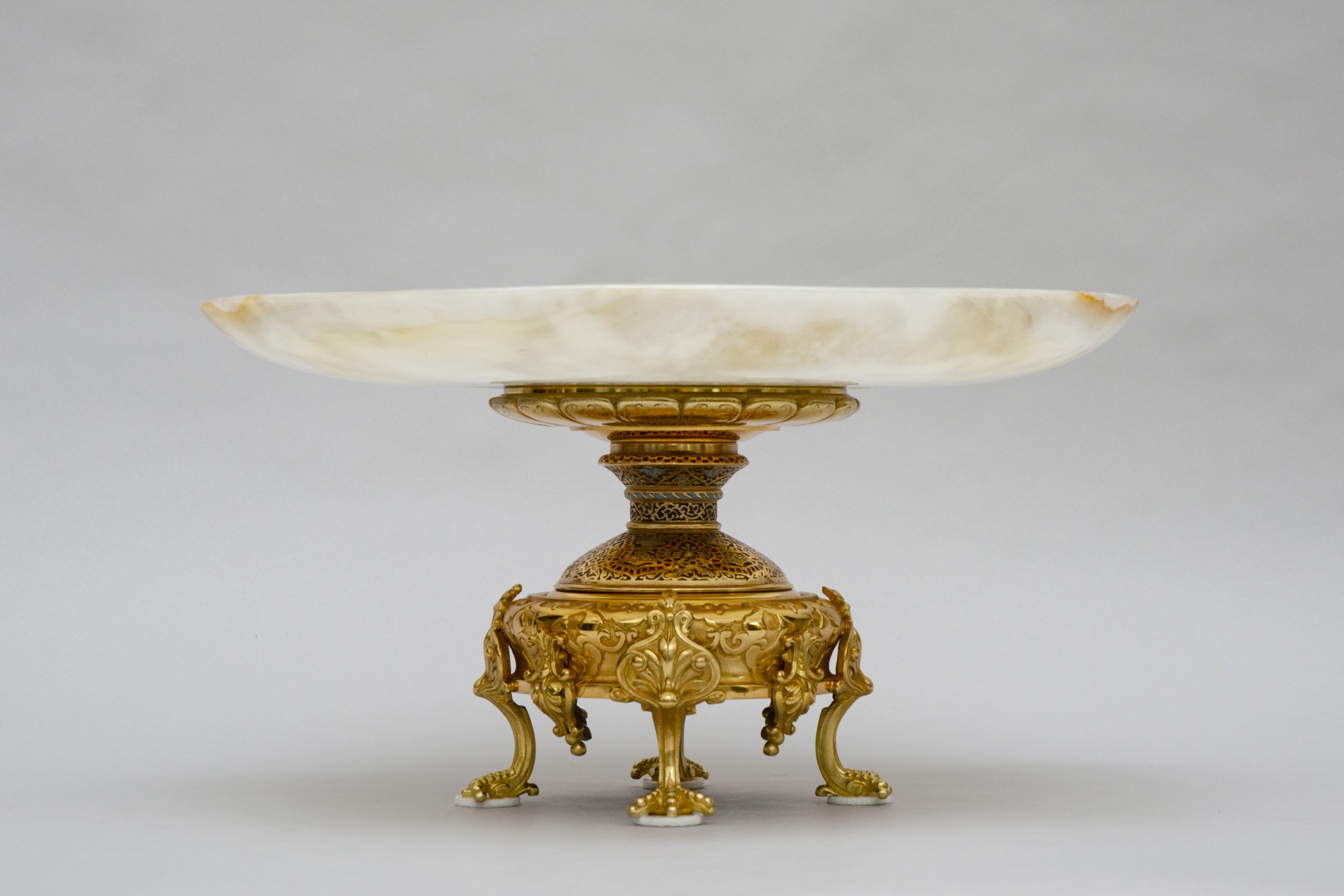 Grande coupe en cloisonné et onyx, Angleterre – Image 2