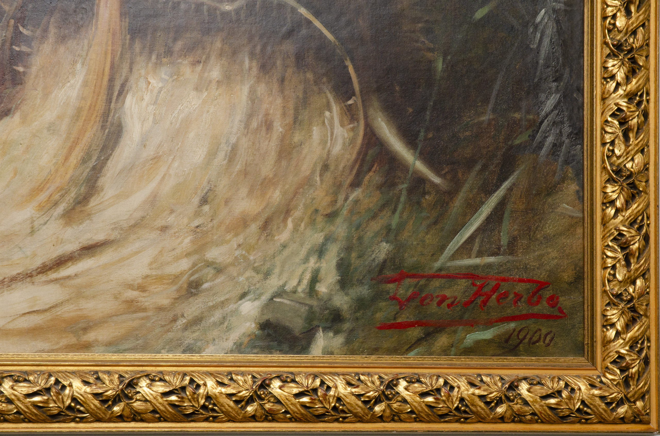 “De Leie en het linnen”, Herbo Leon (Templeuve 1850- Brussel1907) - Afbeelding 3