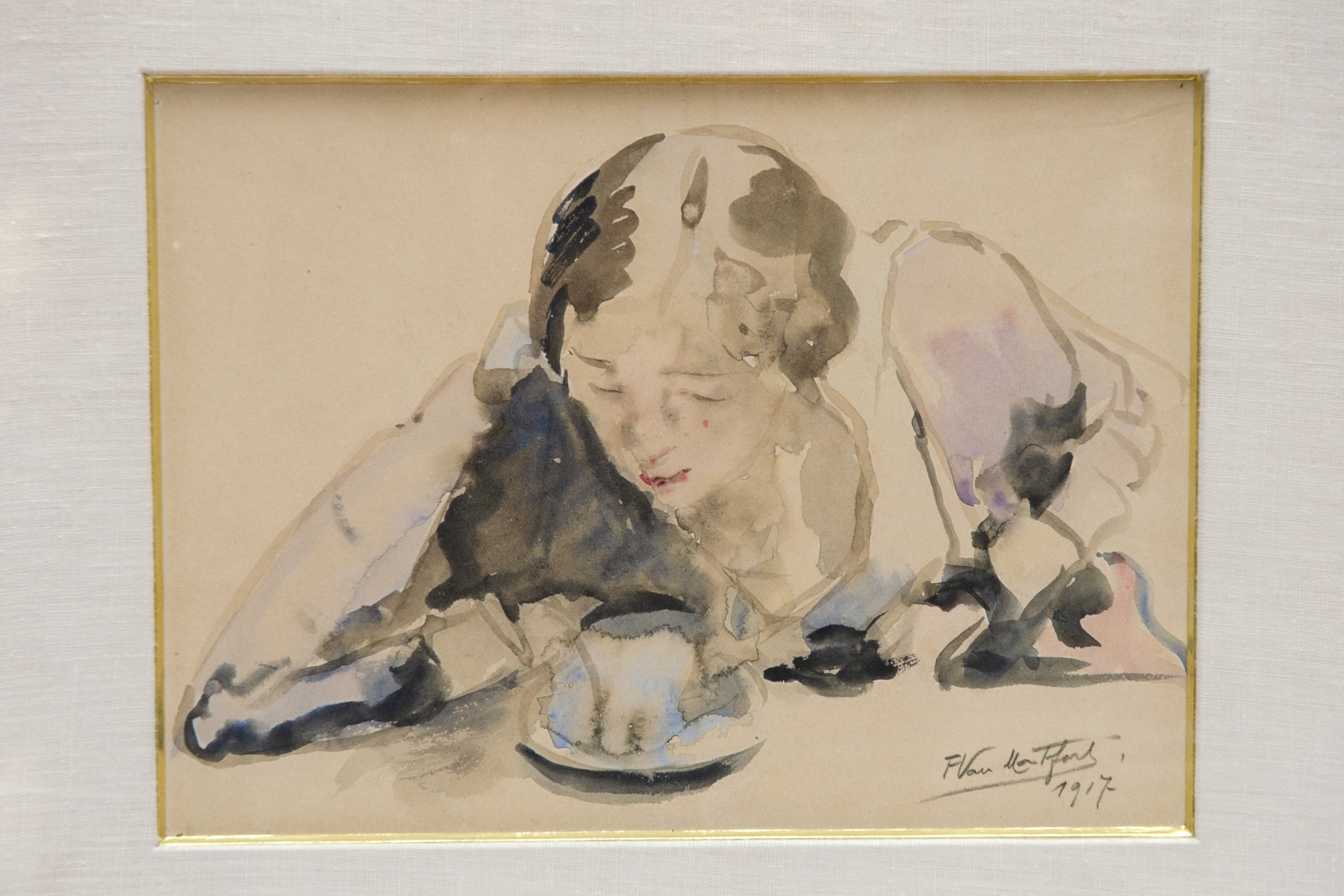 Aquarelle de Franz Van Montfort (1889-1980) – Image 2