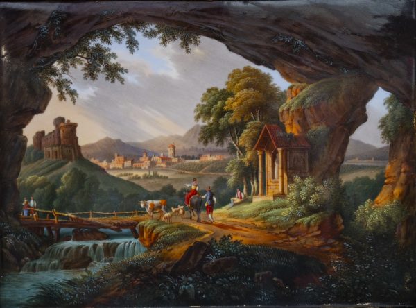 "Animated landscape", porcelain plaque - Afbeelding 2