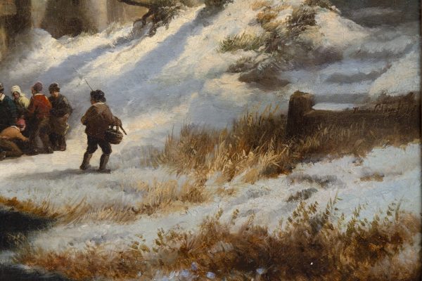 "Winterlandscape", Henri-Adolphe SCHAEP (Mechelen 1826-Antwerp 1870) - Afbeelding 10