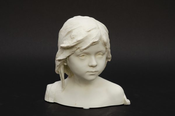 Bisque bust of young child, Jacobs - Image 2