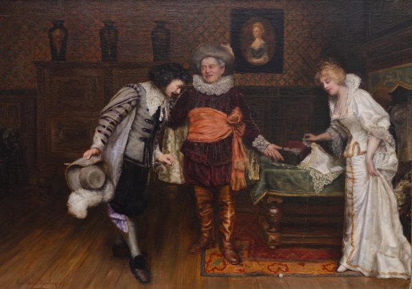 "The presentation", oil on canvas by Emile Pierre de la Montagne - Afbeelding 2