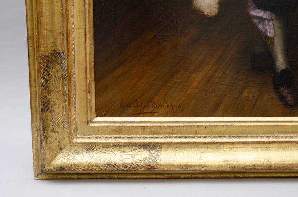 "The presentation", oil on canvas by Emile Pierre de la Montagne - Afbeelding 8