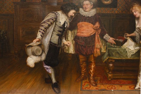 "The presentation", oil on canvas by Emile Pierre de la Montagne - Afbeelding 4