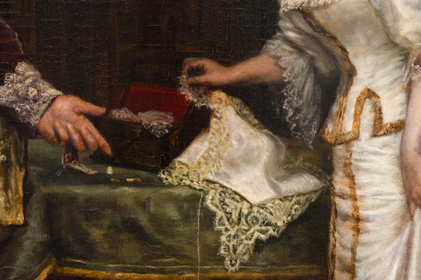 "The presentation", oil on canvas by Emile Pierre de la Montagne - Afbeelding 5