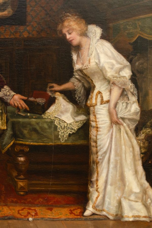 "The presentation", oil on canvas by Emile Pierre de la Montagne - Afbeelding 7