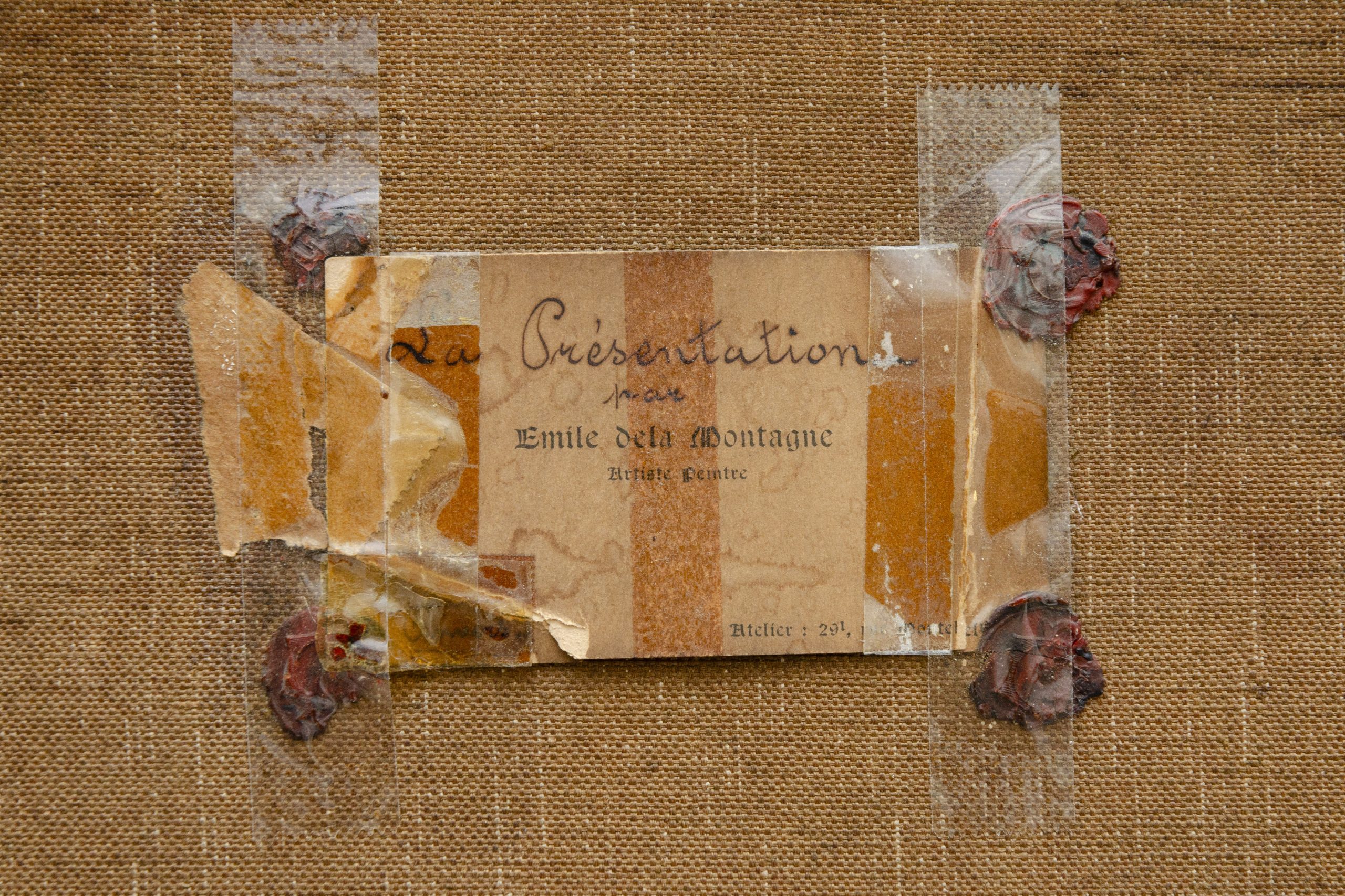 « La présentation », huile sur toile d'Émile Pierre de la Montagne – Image 9