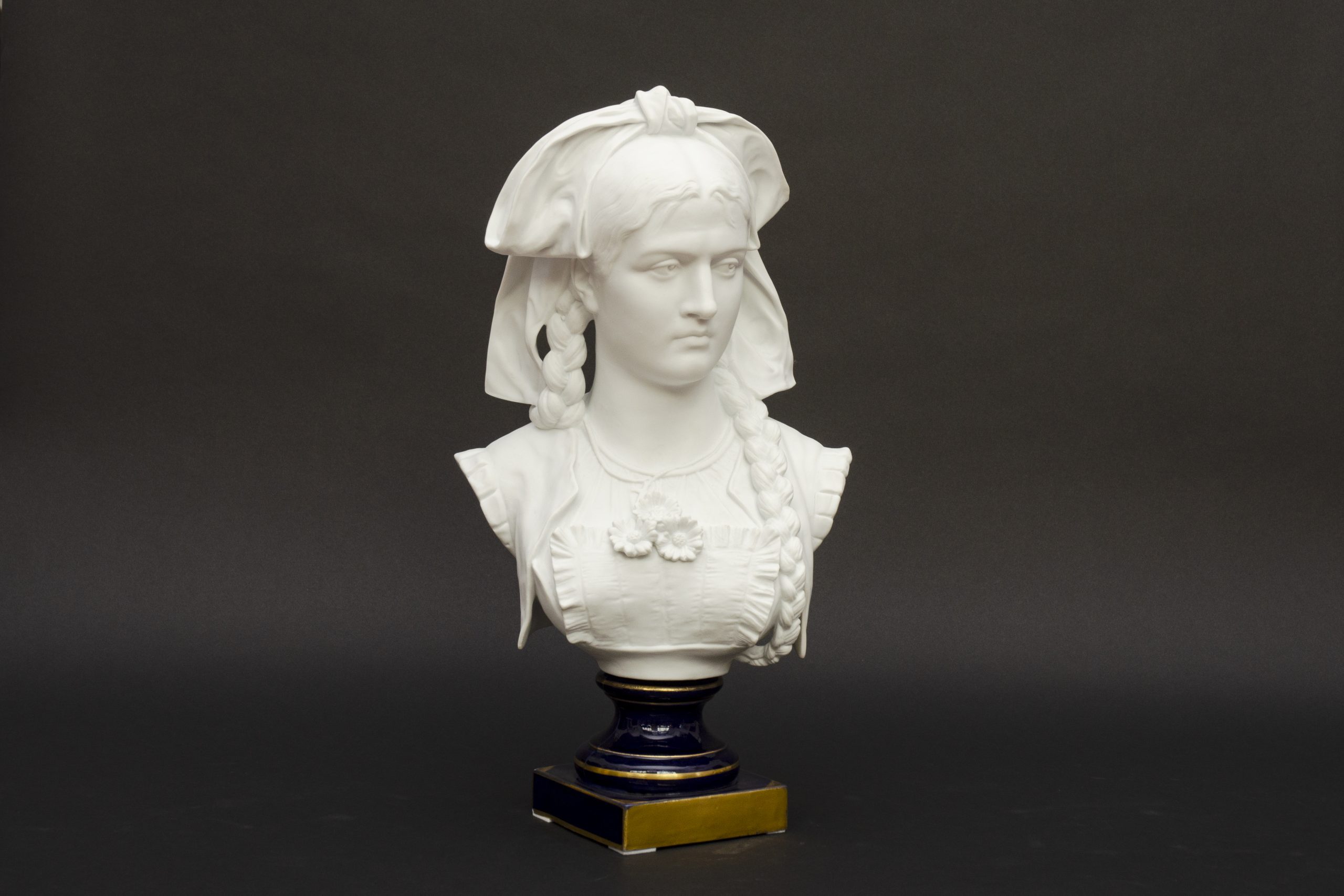 Biscuit borstbeeld ‘Alsacienne’, Laporte in Limoges - Afbeelding 3