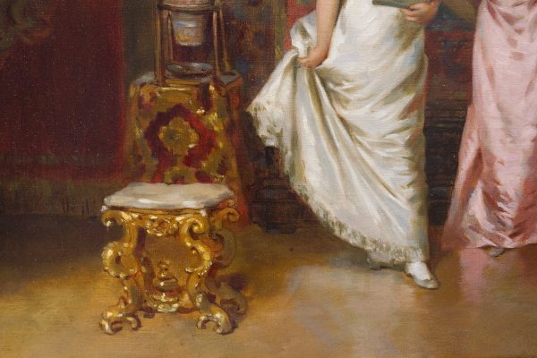 "After the sitting", oil on canvas signed A. Monti - Afbeelding 4
