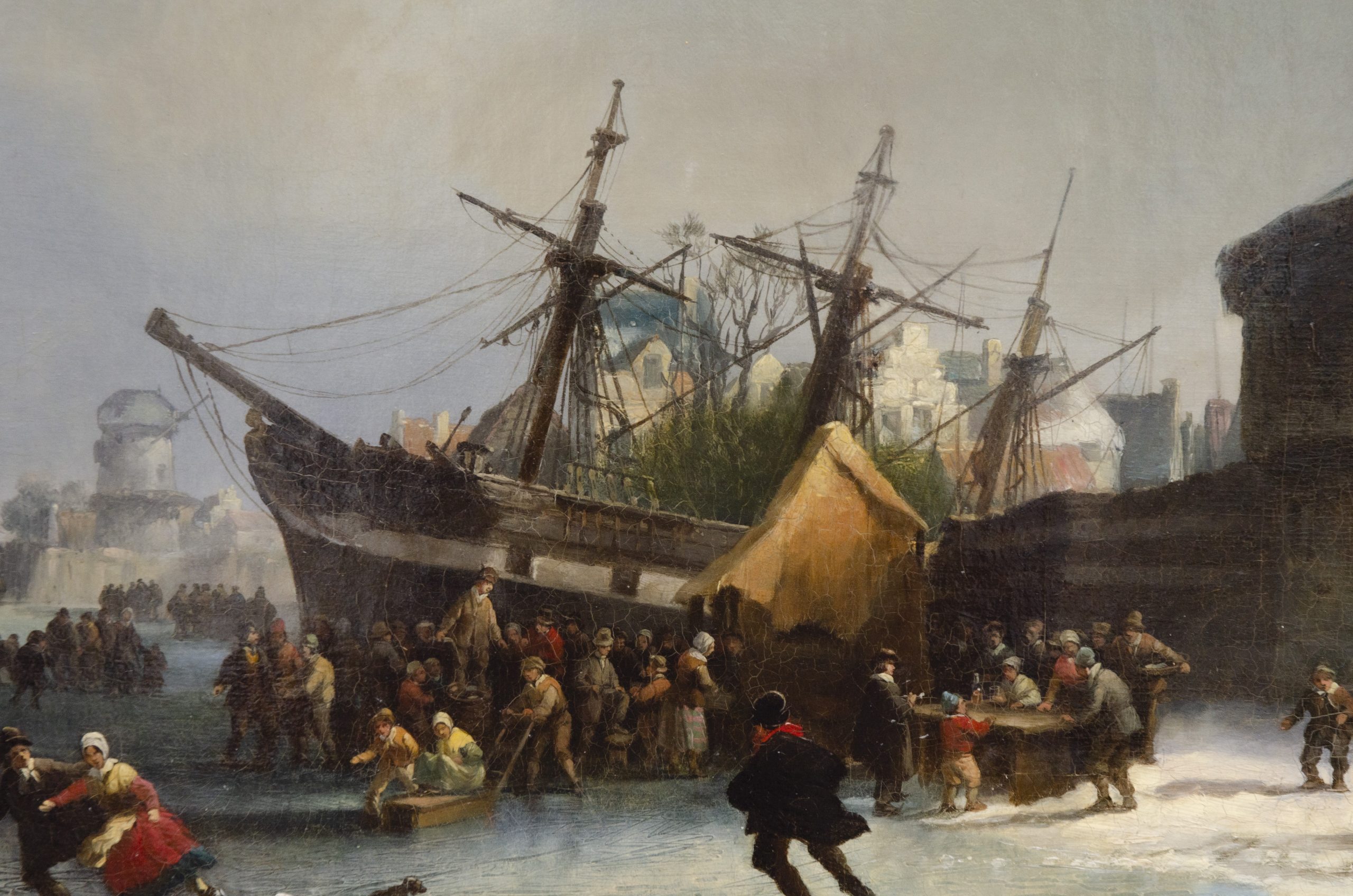 "Marine en hiver", Henri-Adolphe SCHAEP (Malines 1826- Anvers 1870) – Image 5