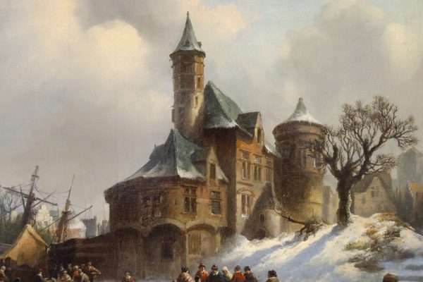 "Winterlandscape", Henri-Adolphe SCHAEP (Mechelen 1826-Antwerp 1870) - Afbeelding 9