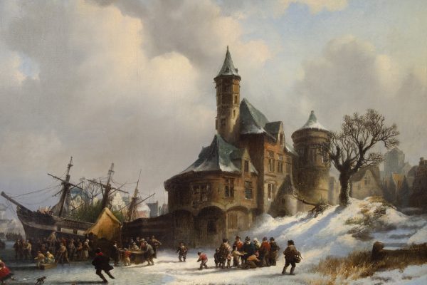 "Winterlandscape", Henri-Adolphe SCHAEP (Mechelen 1826-Antwerp 1870) - Afbeelding 4