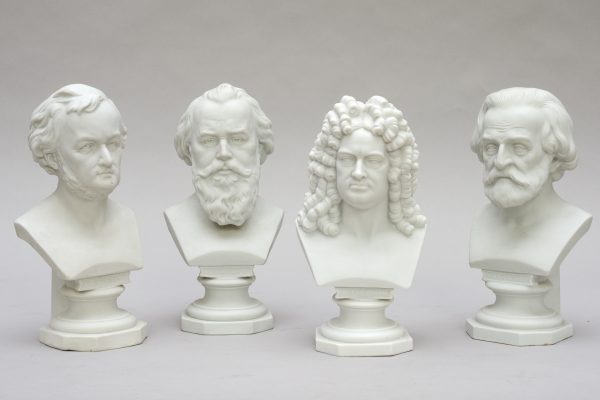 Ensemble de bustes de compositeurs, biscuit de Scheibe-Alsbach – Image 7