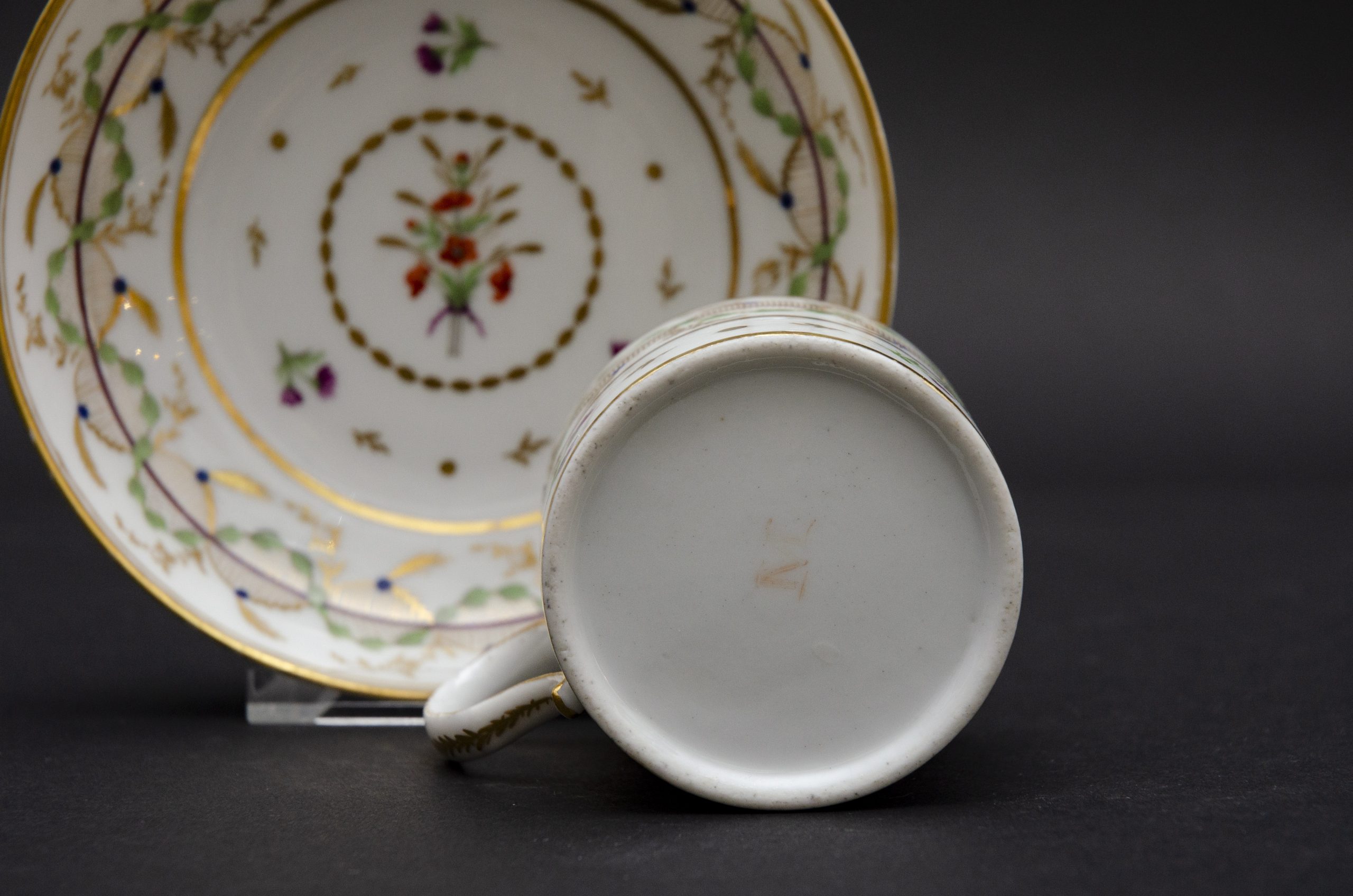 Litron cup and saucer, manufactory Moitte in Paris - Afbeelding 5