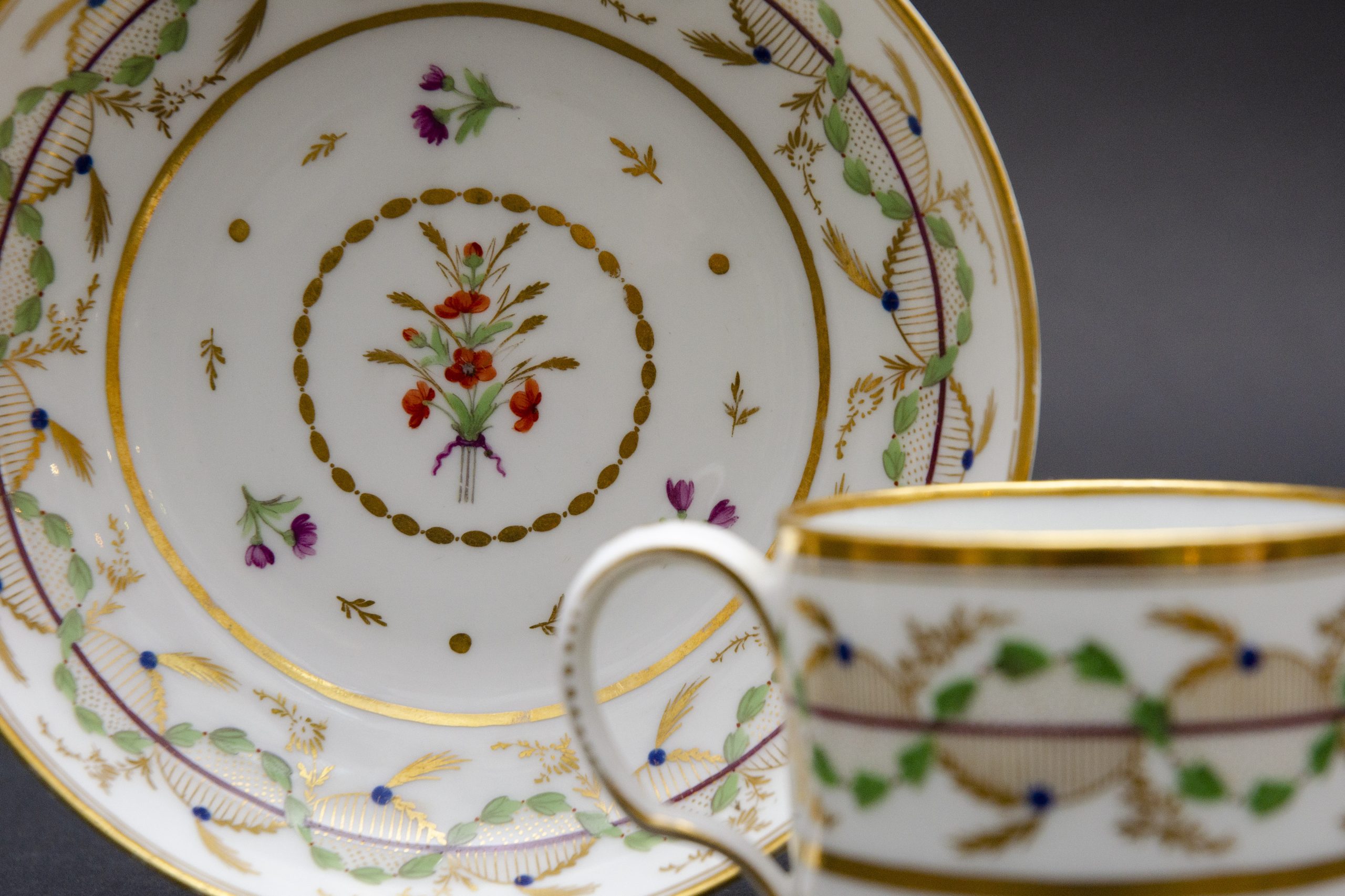 Litron cup and saucer, manufactory Moitte in Paris - Afbeelding 4