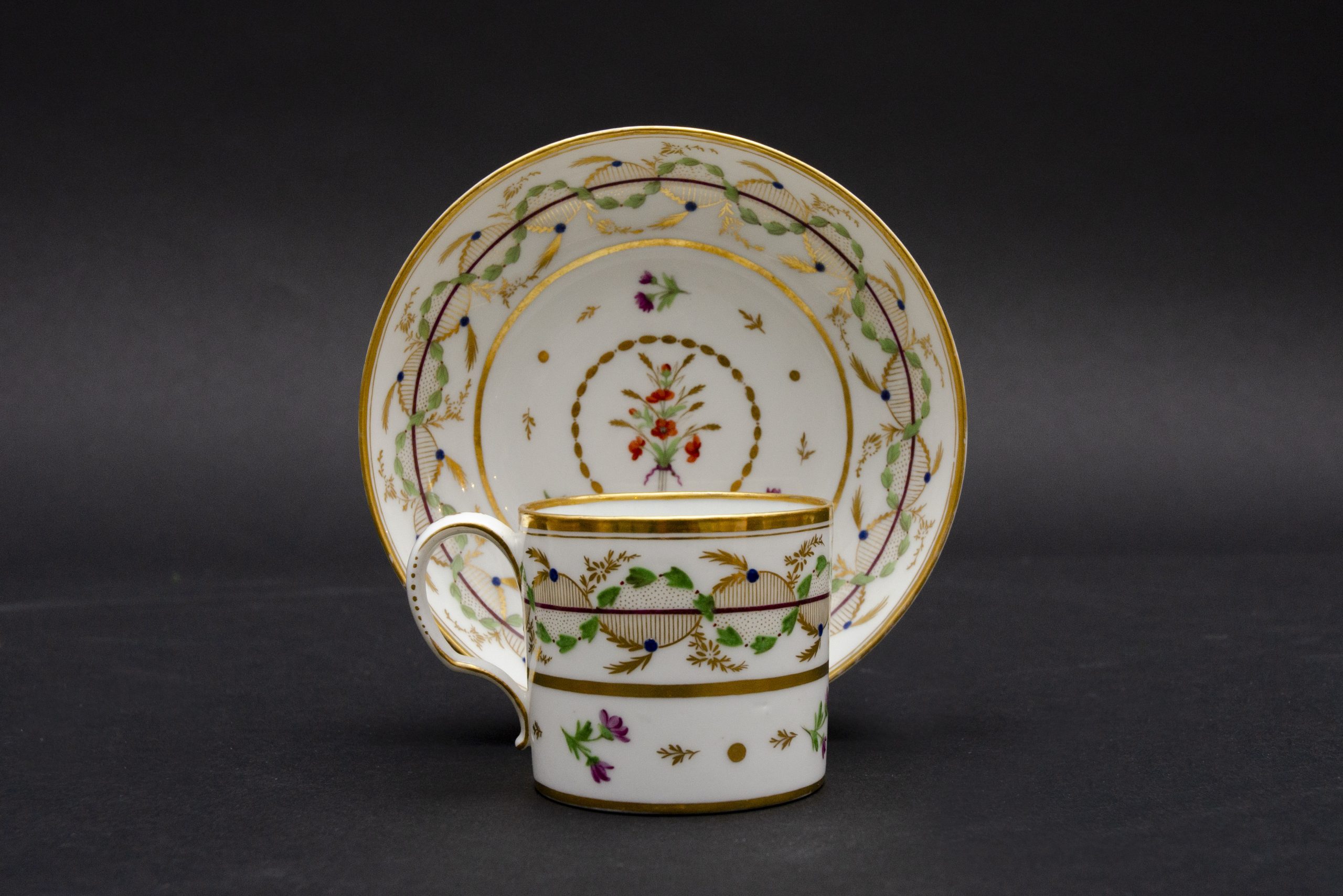 Litron cup and saucer, manufactory Moitte in Paris