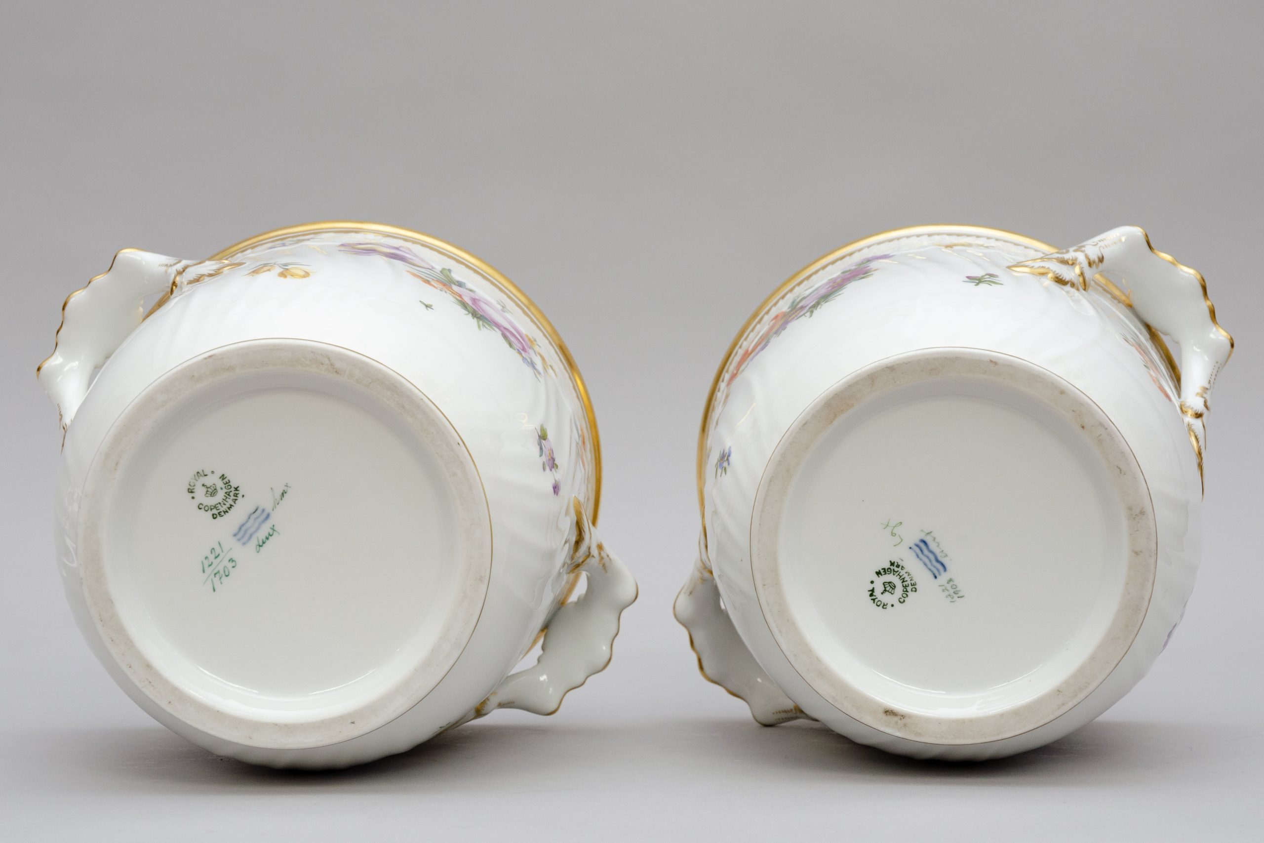 Pair of "jardinières" vases, Royal Copenhagen - Image 10