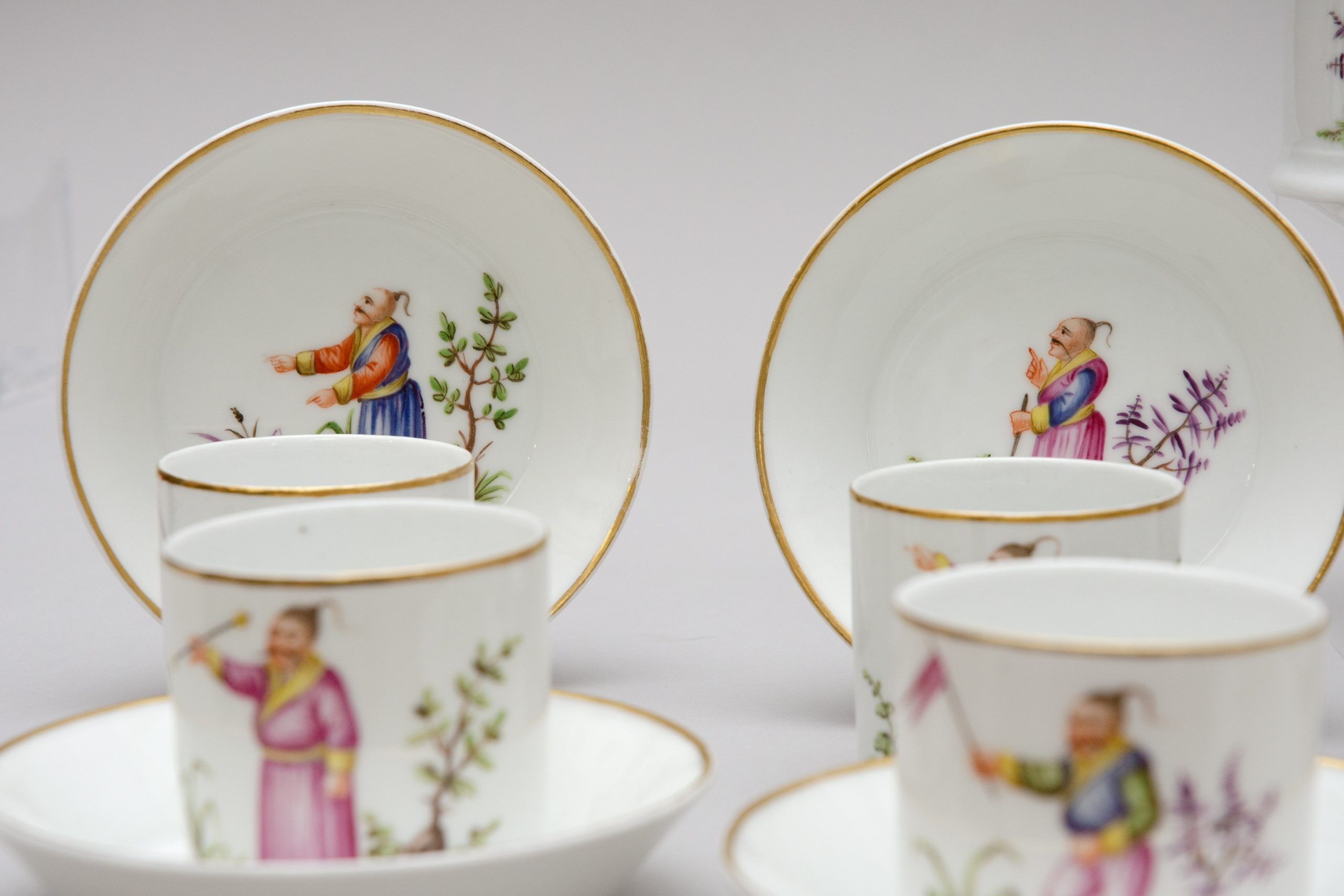 Rare porcelain set "Chinoiserie", Louis Cretté in Brussels - Image 3