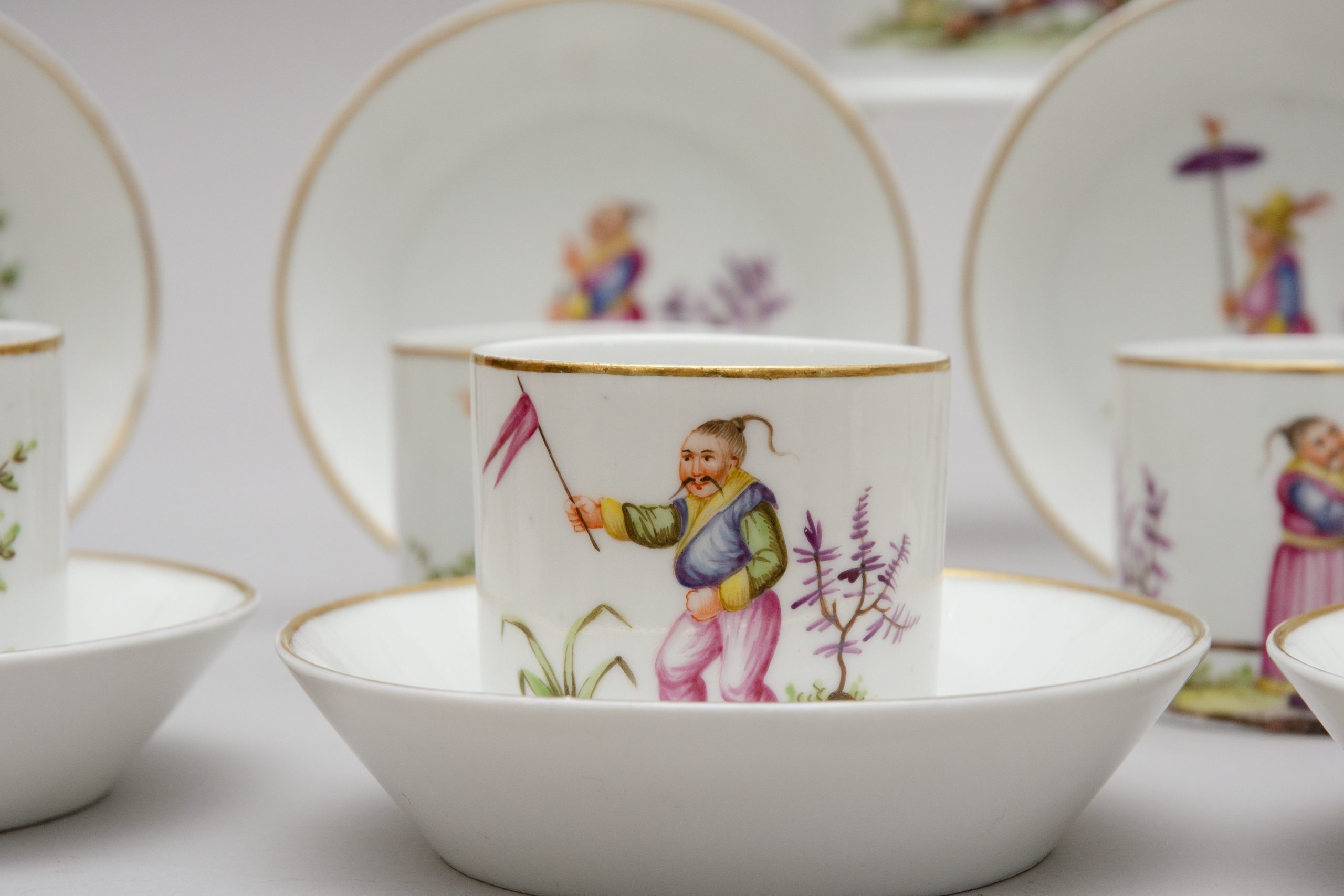 Rare porcelain set "Chinoiserie", Louis Cretté in Brussels - Image 4