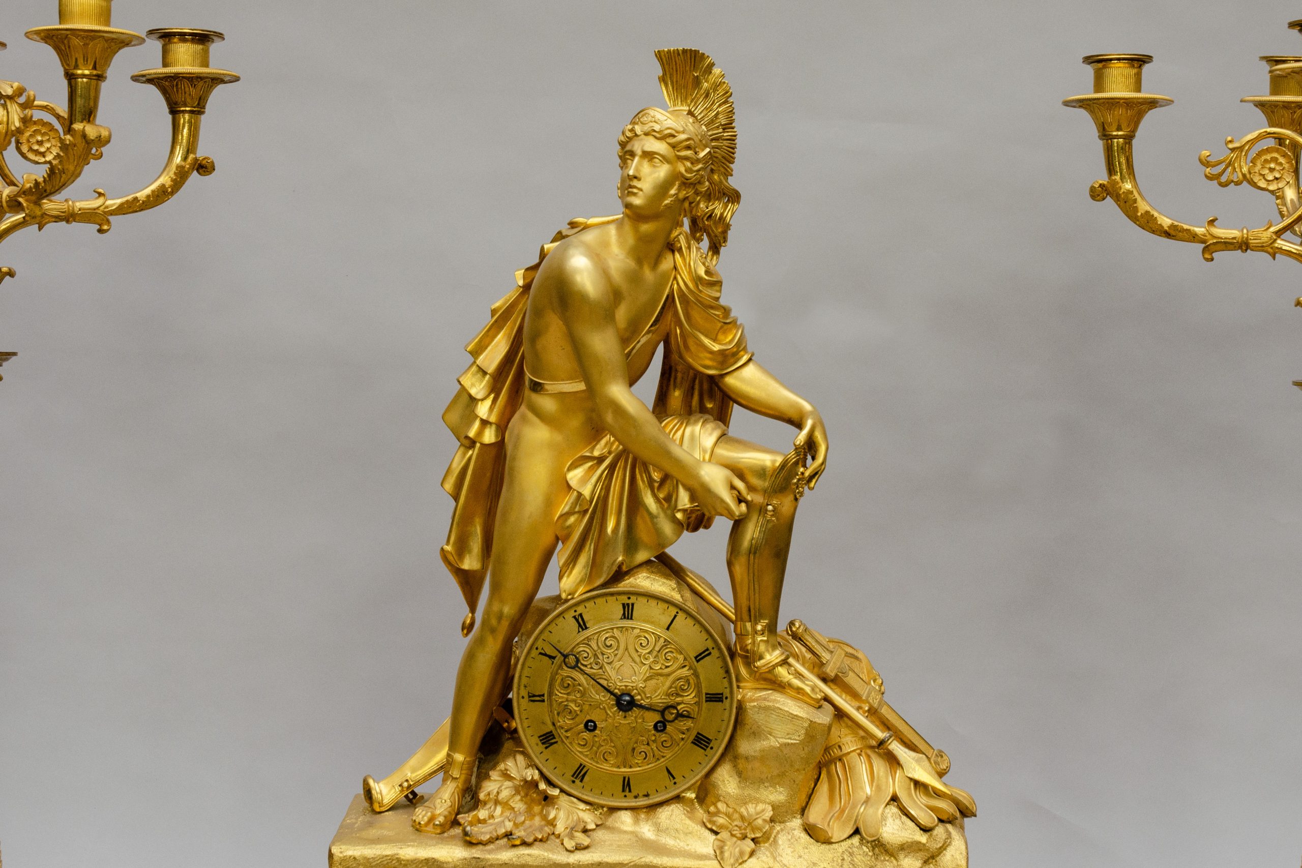 "Achilles" gilt bonze garniture, France - Image 2