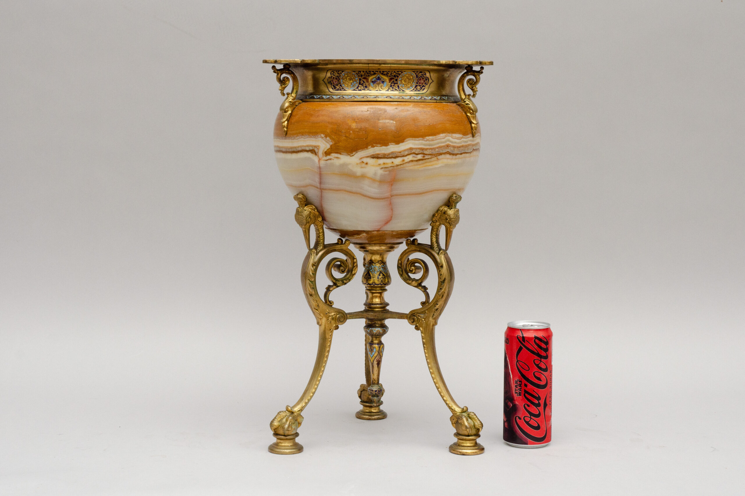Large urn in onyx and gild bronze, attrib. to Eugène Cornu - Image 11