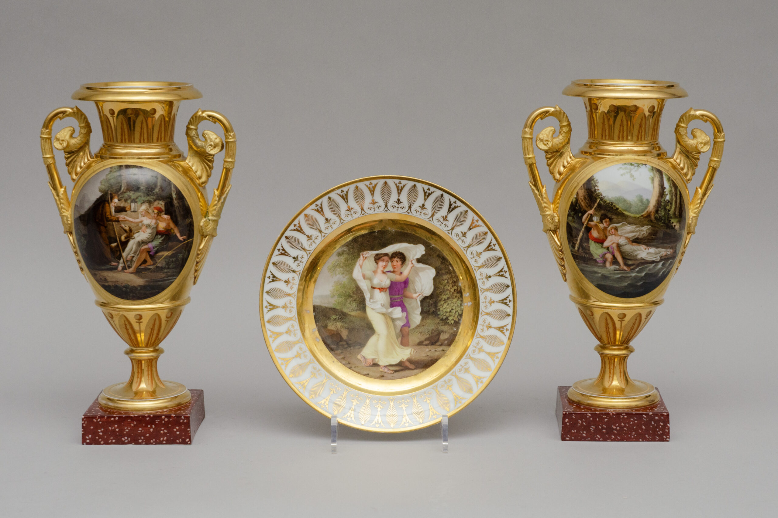 A pair of eggshaped museum quality vases, scenes of “Atala”, Darte Frères in Paris - Image 15