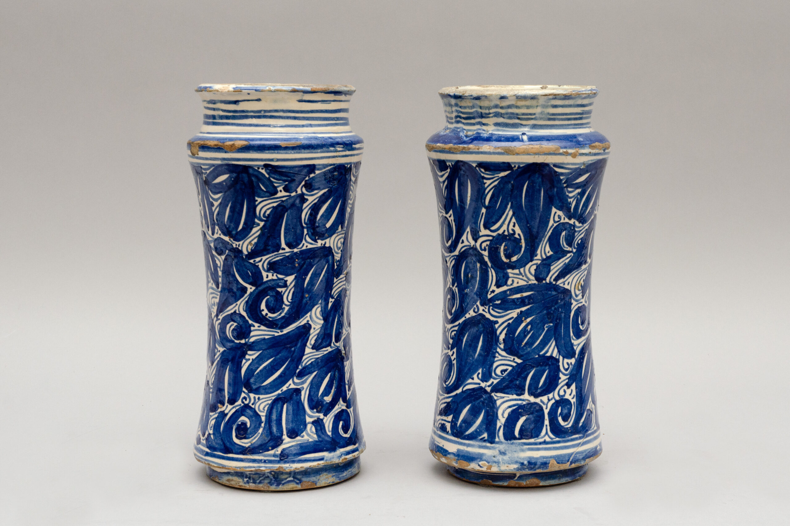 Rare pair of "Albarelli" jars, North-Italy - Image 2