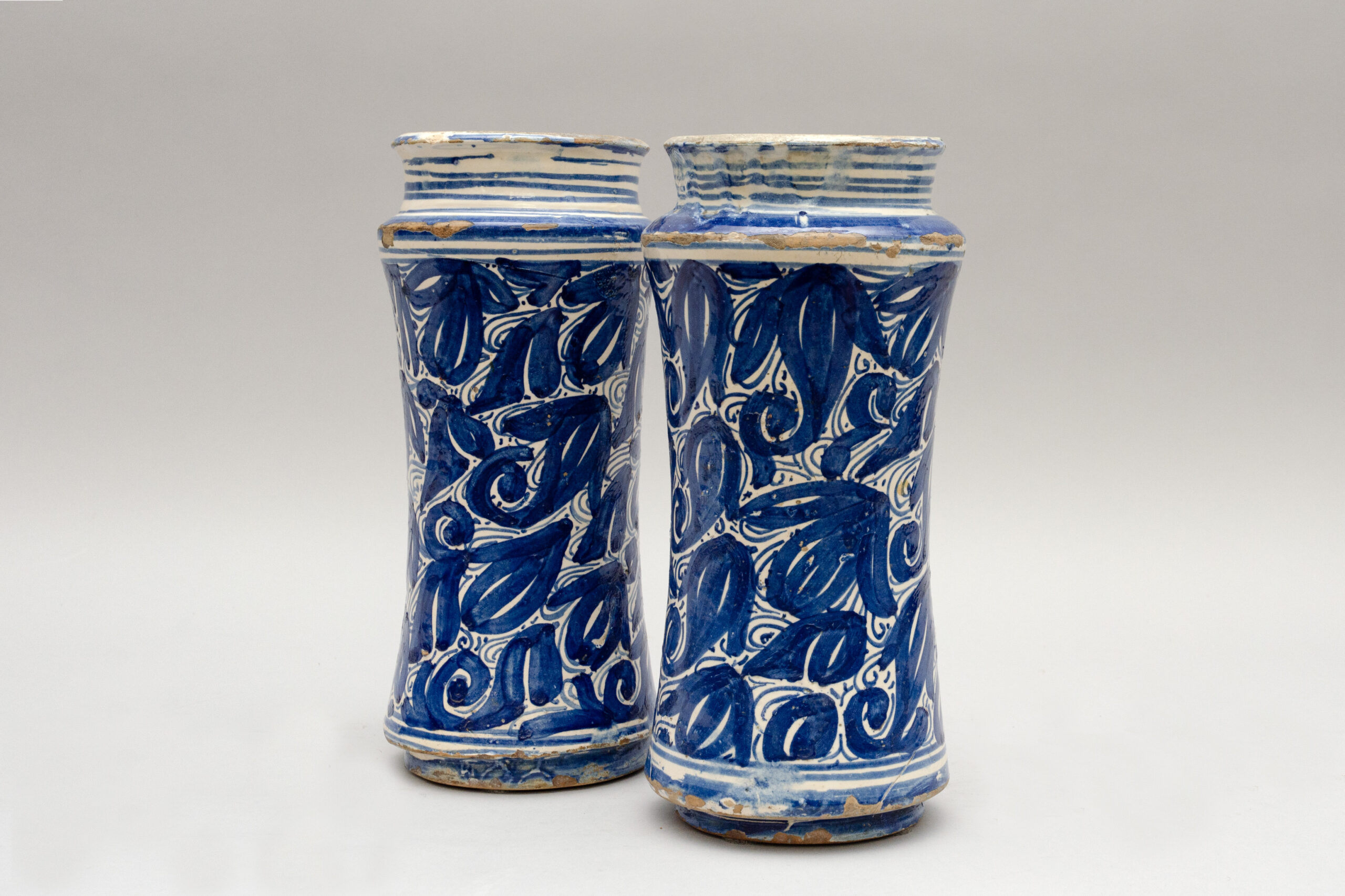 Rare pair of "Albarelli" jars, North-Italy