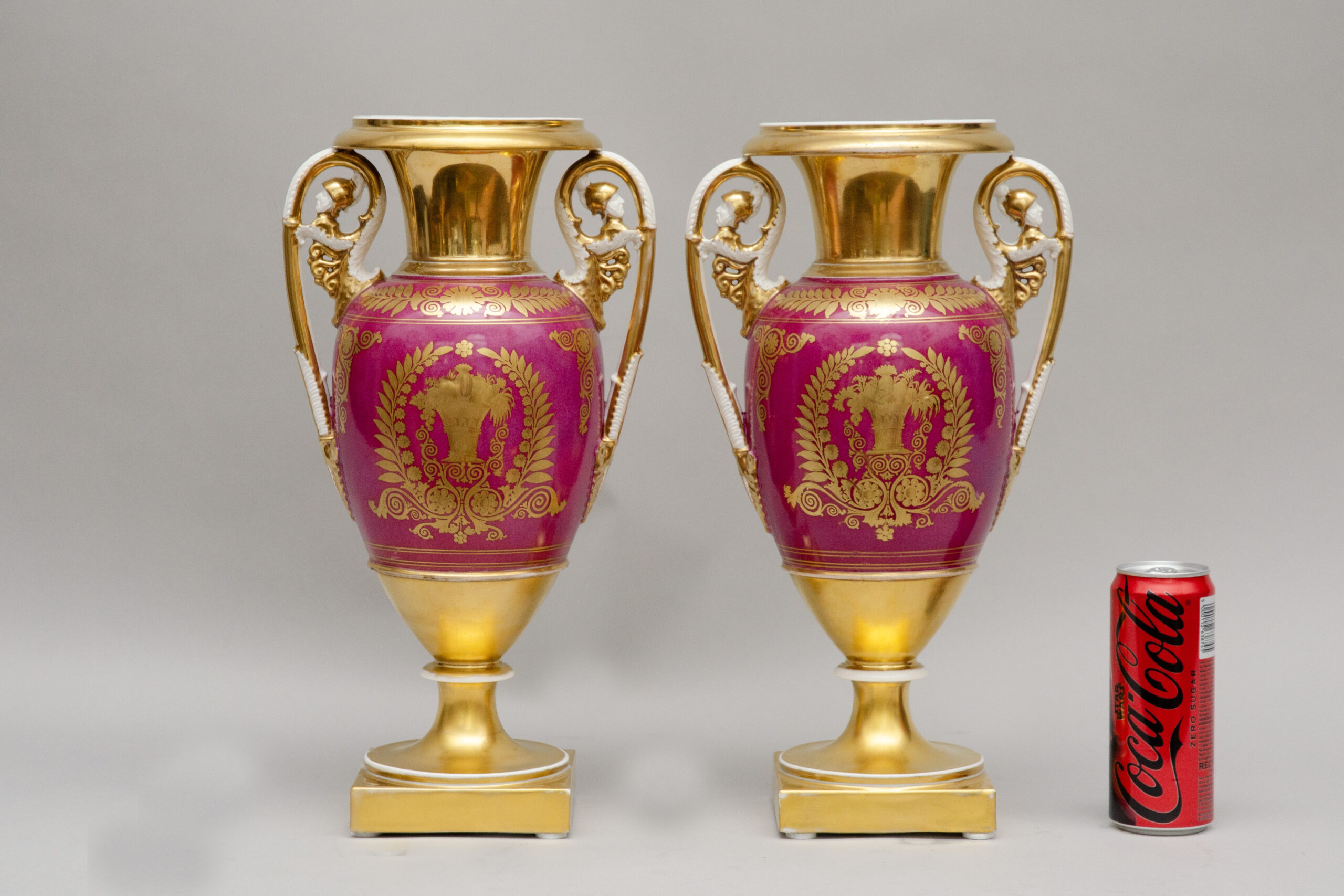 Large pair of vases "Harbours views", attrib. Capodimonte in Naples - Image 13