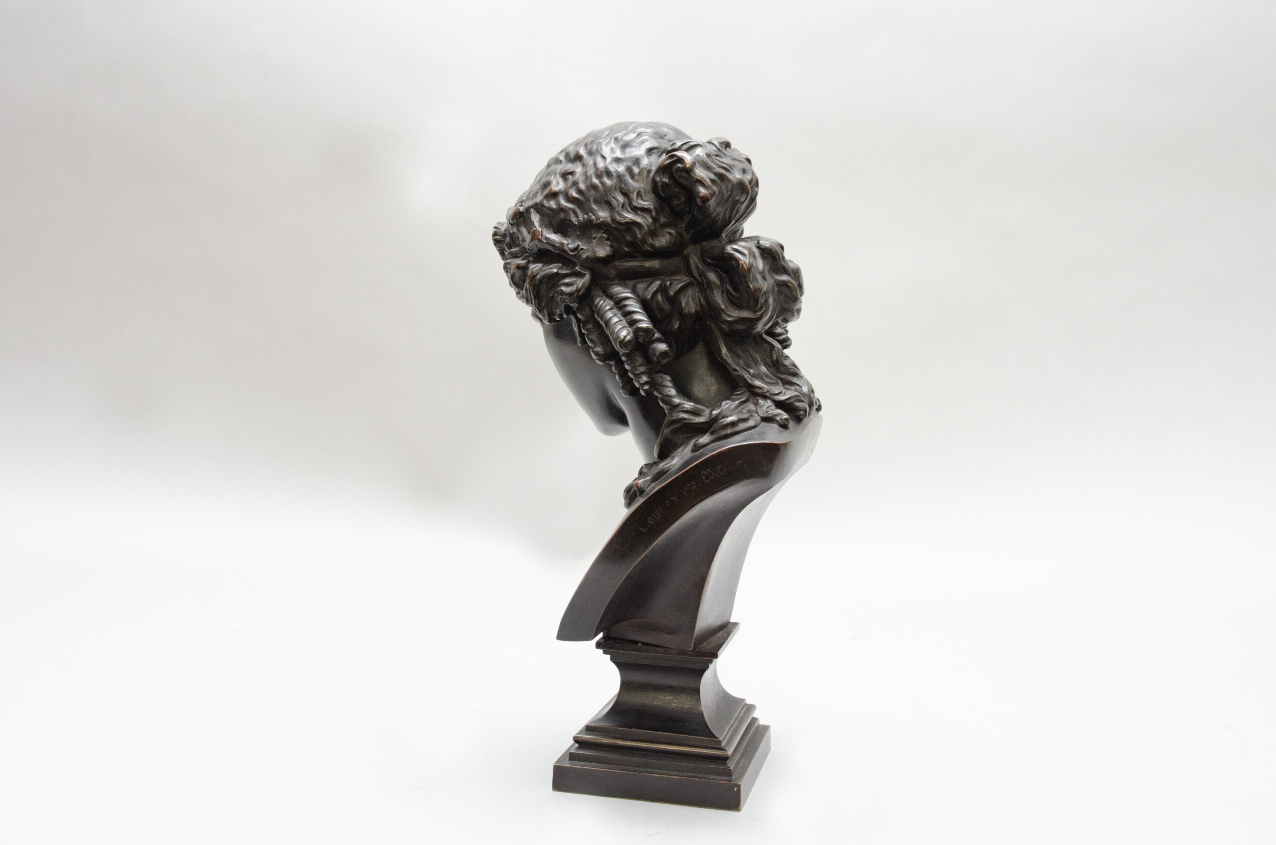 Bronzen buste van Ariadne, gesigneerd "L. Oudry éditeur" - Afbeelding 6