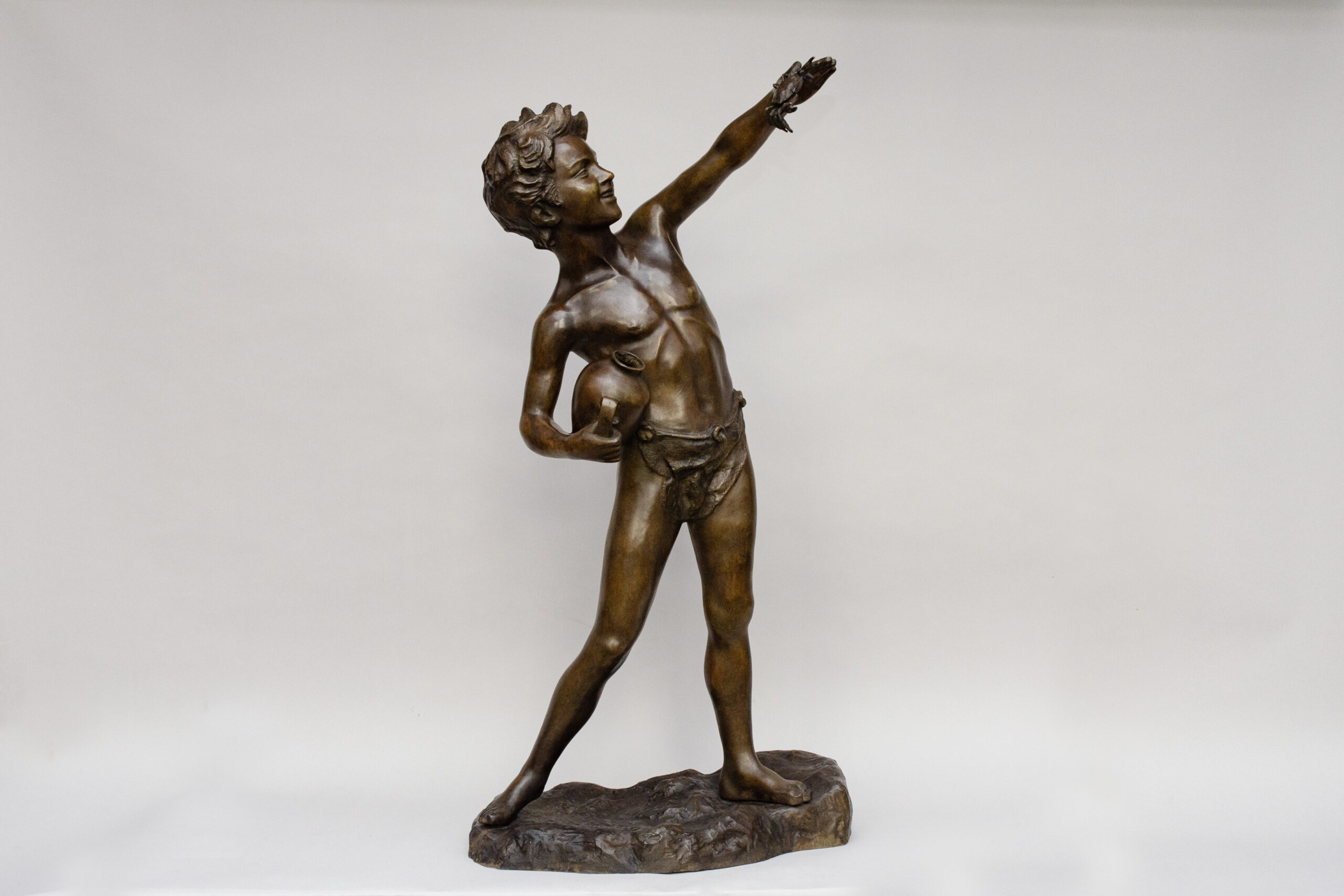 Grand bronze « pêcheur de crabes », Giovanni De Martino (Naples 1870-1935)