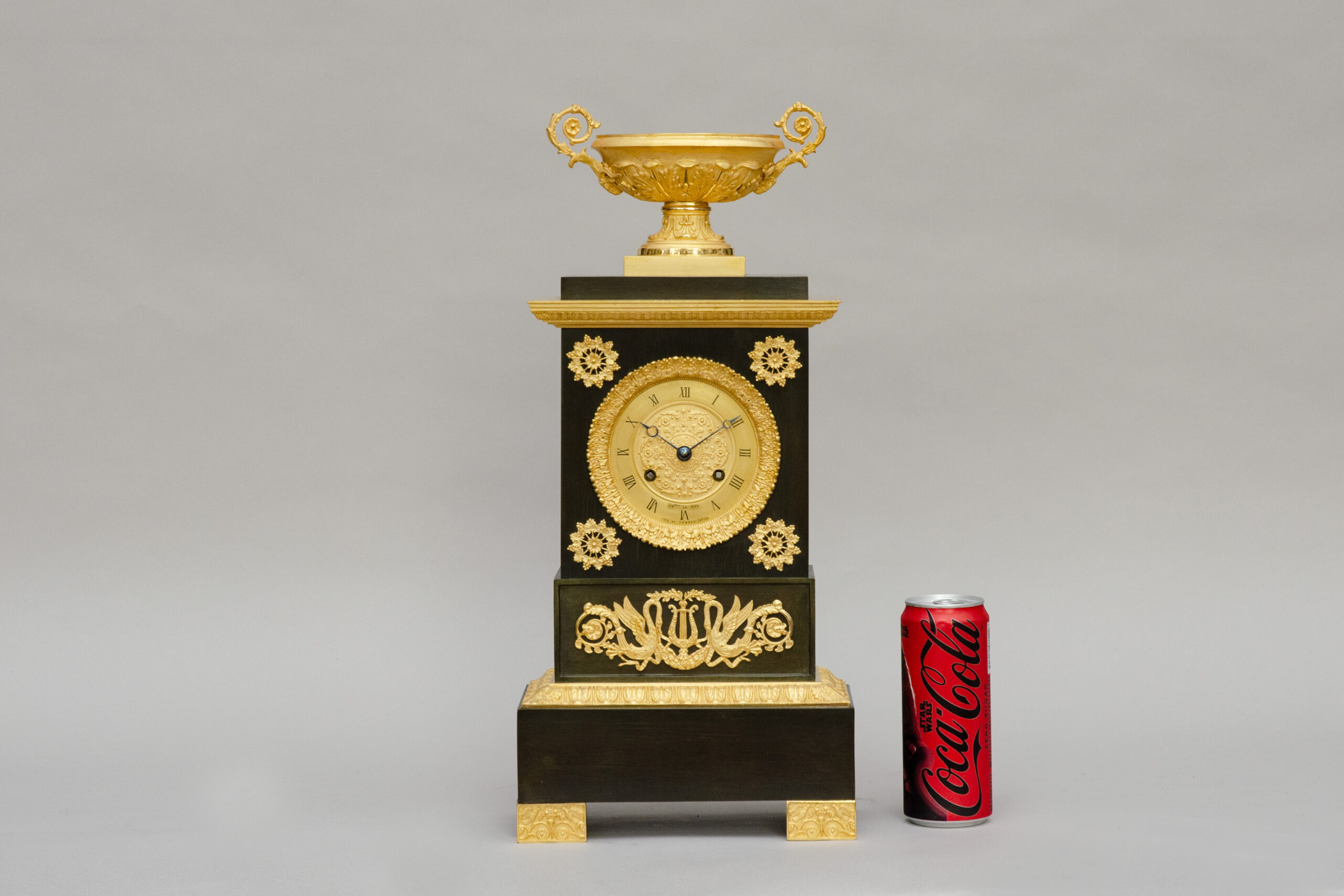 Bronze “Borne” clock, signed Charles Prosper Leroy - Image 9