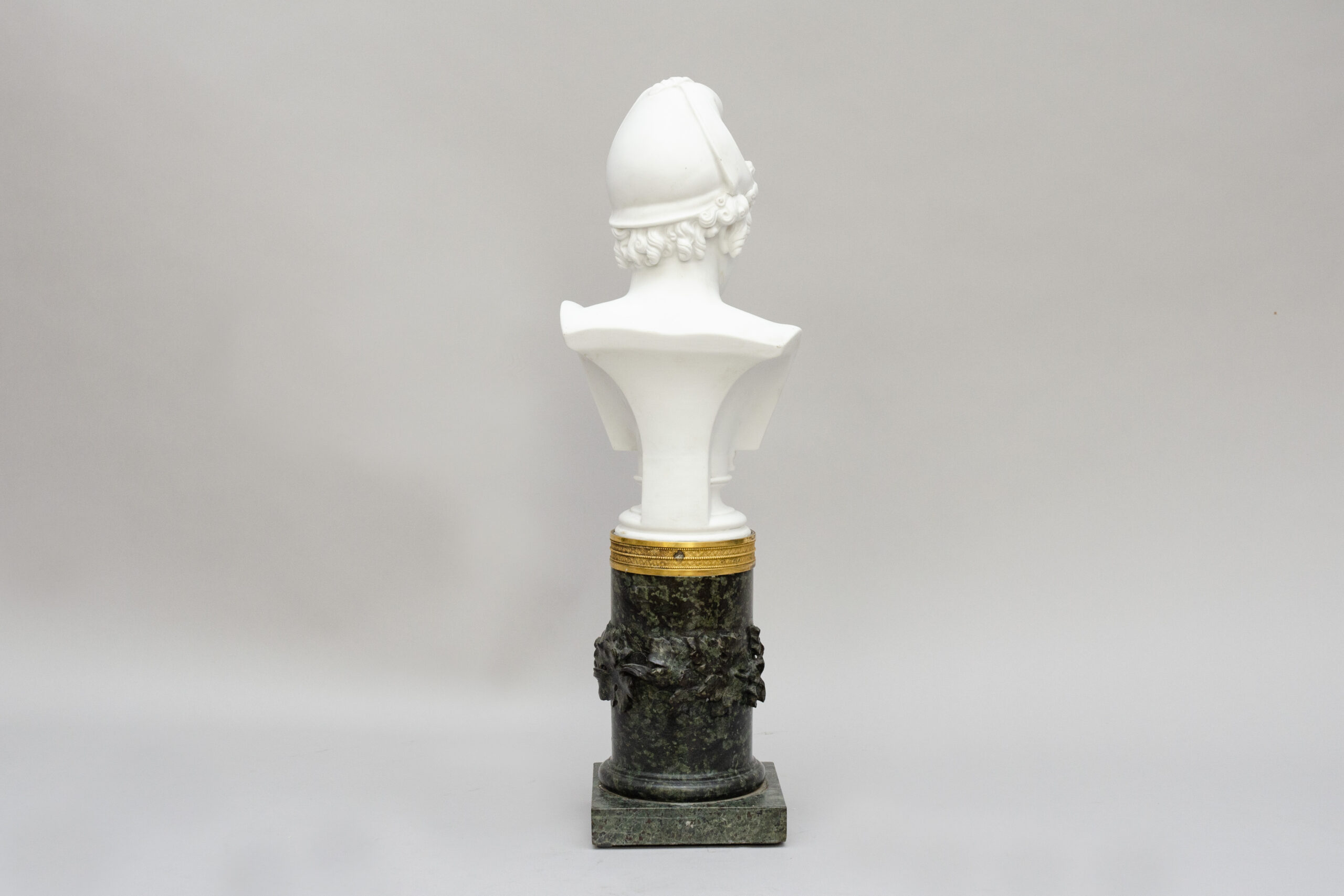 Biscuit bust "Pâris", marble base, after Antonio Canova - Image 9
