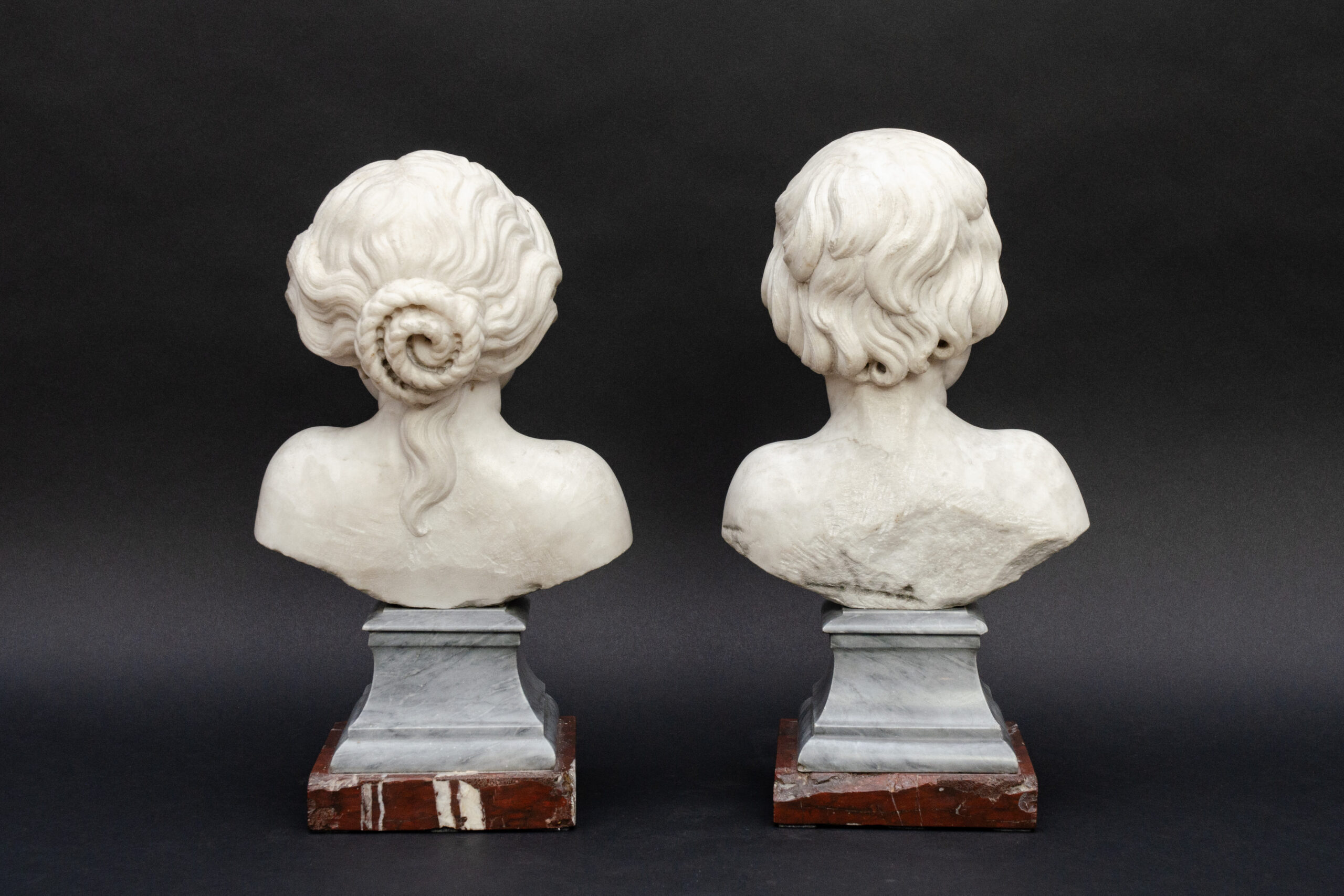 A pair of marble busts of children, circle of Alessandro Algardi (Bologna 1595 – Rome 1654) - Afbeelding 11