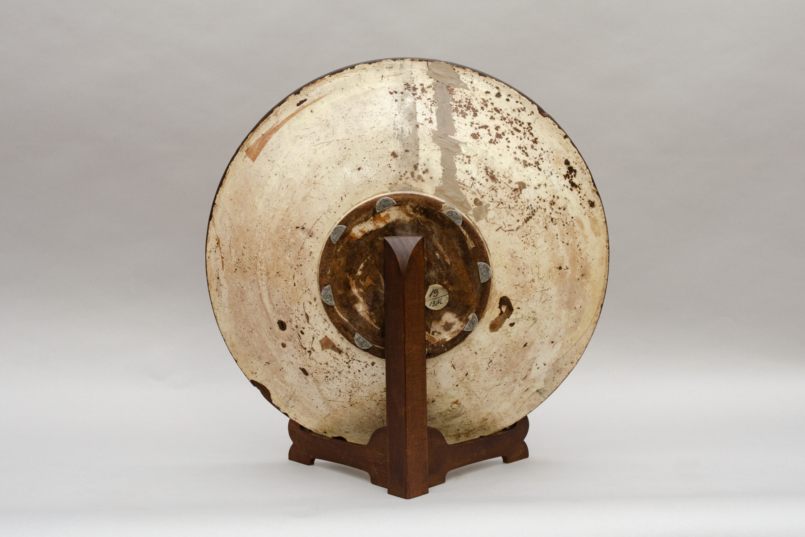 Large sgraffito dish bearing the coat of arms of the Bardi di Vernio, Castelfiorentino (Tuscany) - Image 5