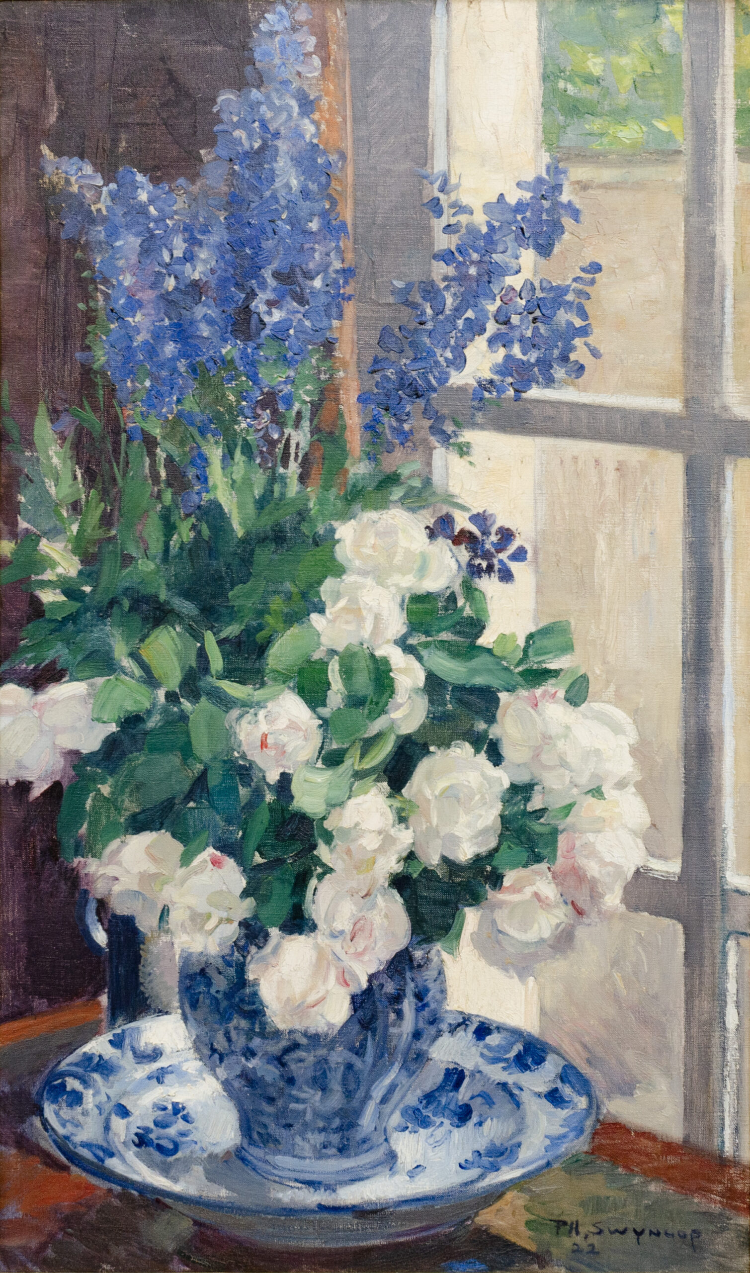 Still Life with Delphiniums, Philippe Swyncop - Image 2